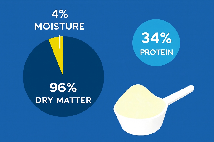 the Amount of Protein and Dry Matter in Milk Powder