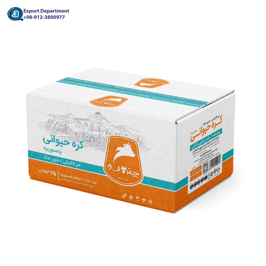کره حیوانی صادراتی بدون نمک 25 کیلوگرمی -عمده فروشی  و صادرات از ایران